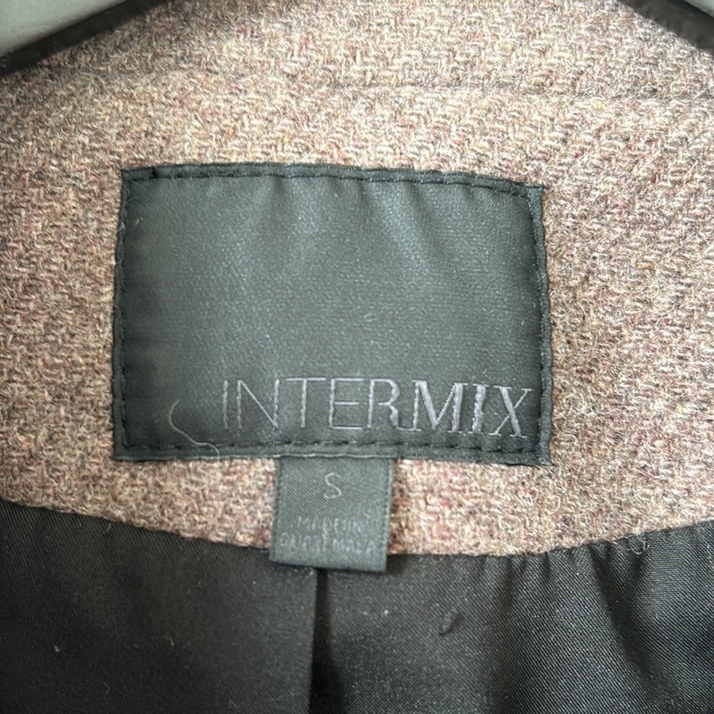 Intermix private label wool coat mauve taupe small - Picture 2 of 6